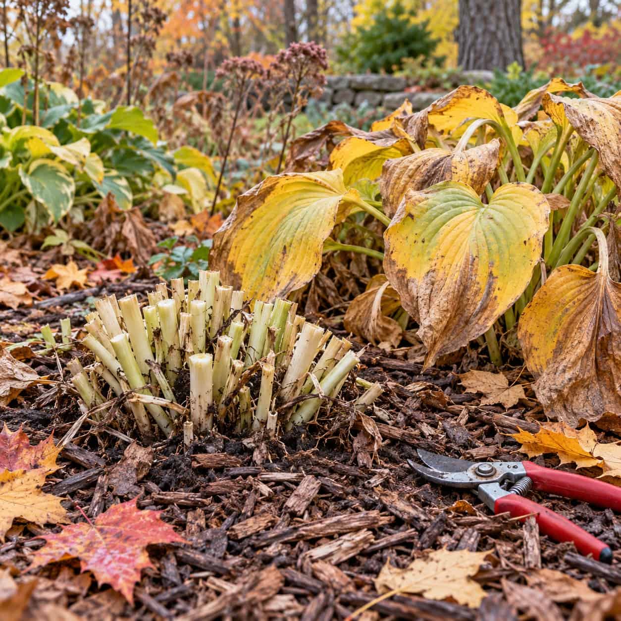 Hostas In November