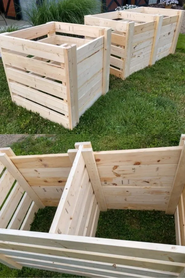 A one-, two-, or three-bin system is perfect for composting at home. 