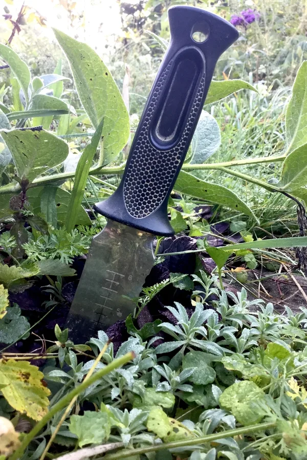 A hori hori tool is a fun name on a useful garden tool. 