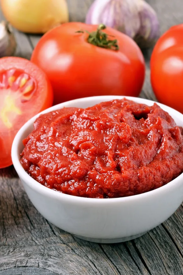 A bowl of homemade tomato sauce