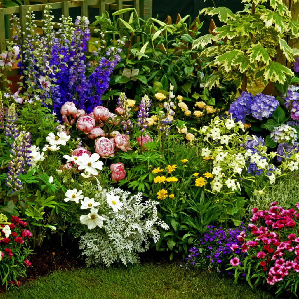 filling flowerbeds