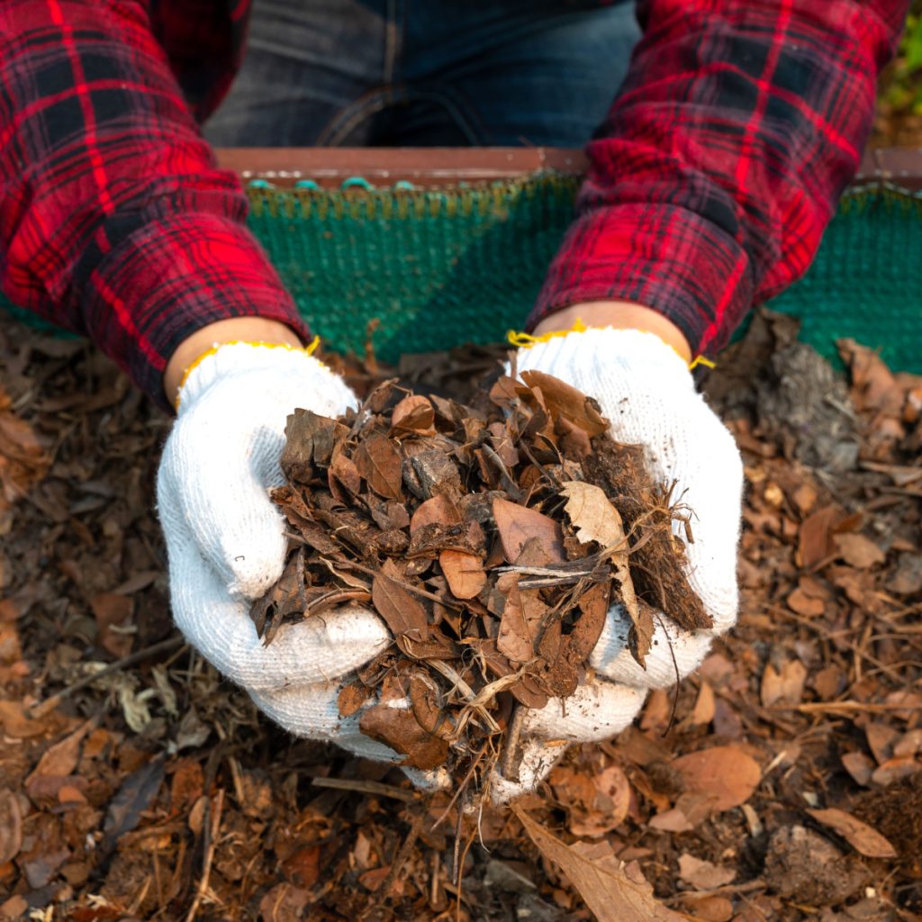 turn leaves into compost fast