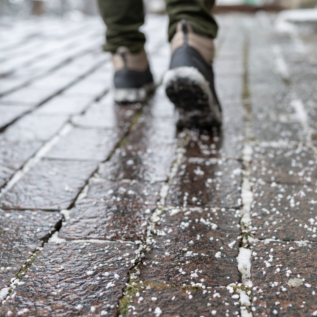 snow and ice off sidewalks