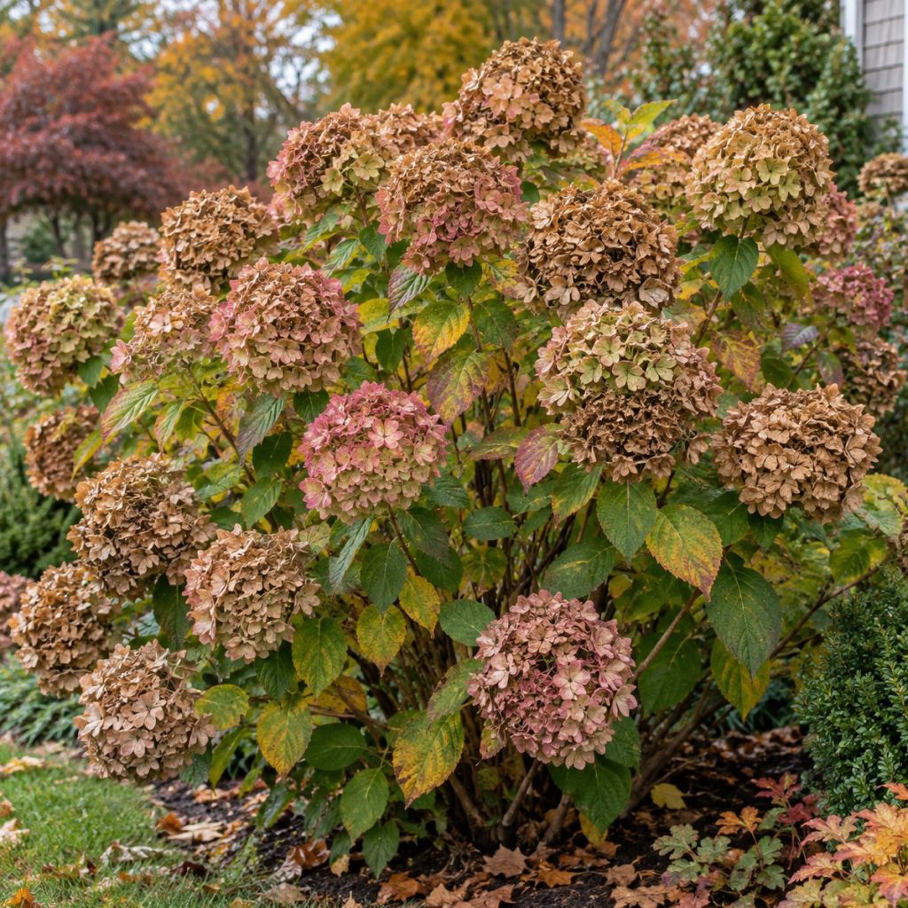 cut off hydrangea blooms in the fall