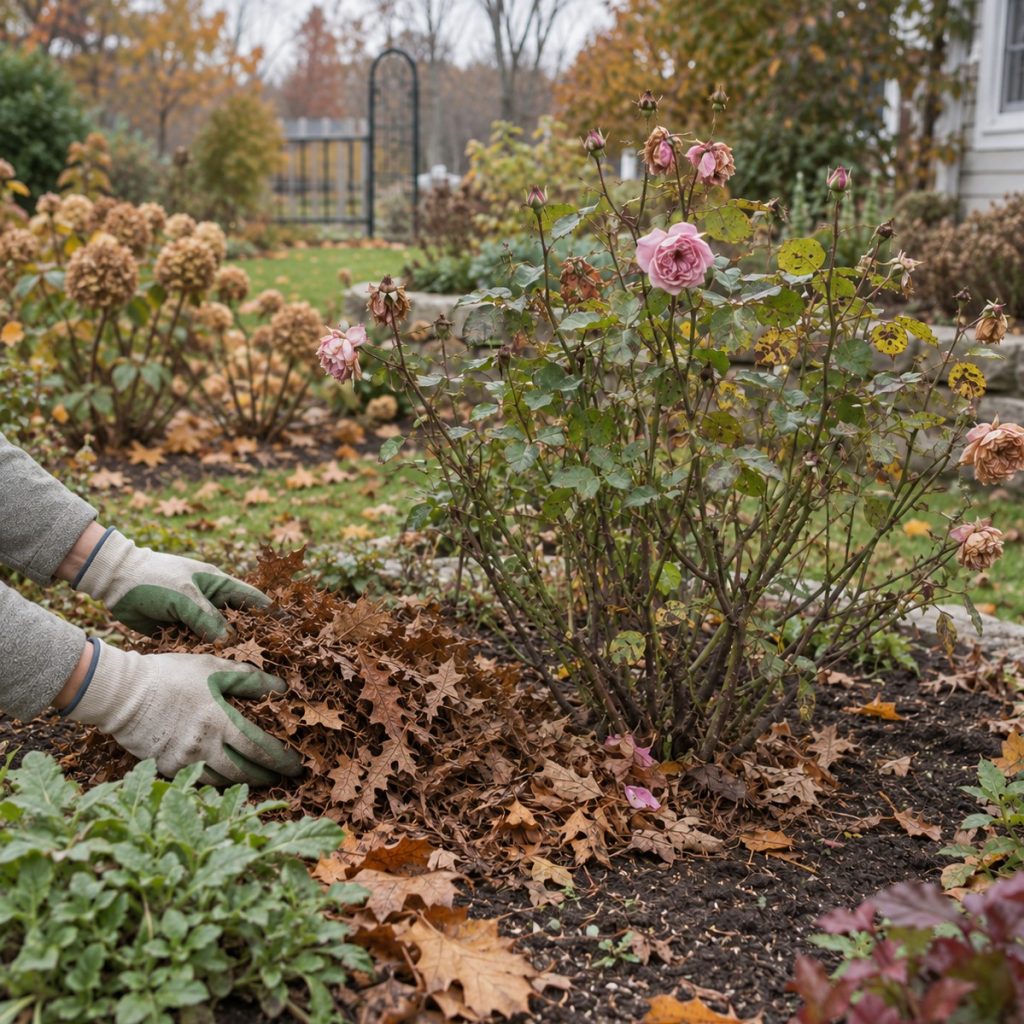 fall rose bush care